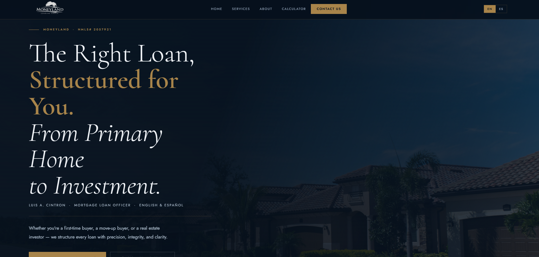 Landing page Mortgage